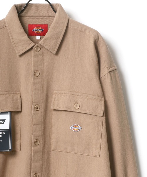 Dickies（ディッキーズ）の「Dickies/ディッキーズ ツイル オーバーサイズ ワークシャツ/CPOシャツ/シャツジャケット（シャツ/ブラウス・メンズ・ブラック/ベージュ/ブルー/ブルー系その他・M/L/XL）」の15枚目の写真