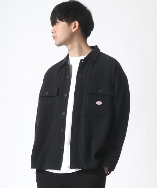 Dickies（ディッキーズ）の「Dickies/ディッキーズ ツイル オーバーサイズ ワークシャツ/CPOシャツ/シャツジャケット（シャツ/ブラウス・メンズ・ブラック/ベージュ/ブルー/ブルー系その他・M/L/XL）」の22枚目の写真