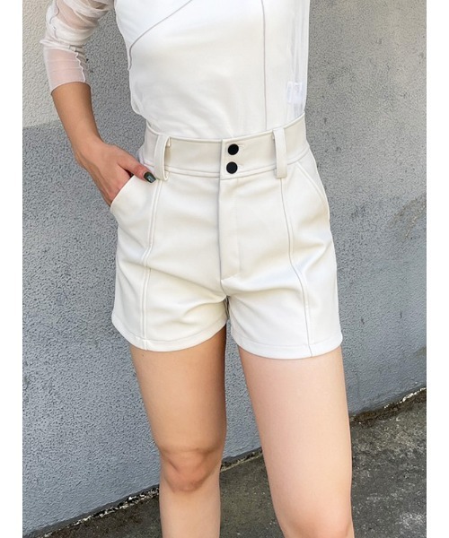 ENVYM（アンビー）の「フェイクレザーＳＰＴ（その他パンツ・レディース・ブラック/アイボリー・S/M）」の21枚目の写真