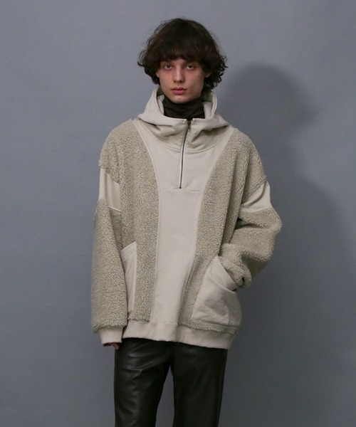 Iroquois(イロコイ)の「BOA×SWEAT HOODIE(パーカー・メンズ・ブラック/ブラウン/ベージュ系その他・1/3/2)」の3枚目の写真