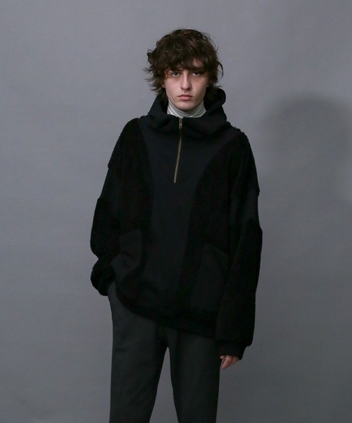 Iroquois(イロコイ)の「BOA×SWEAT HOODIE(パーカー・メンズ・ブラック/ブラウン/ベージュ系その他・1/3/2)」の4枚目の写真