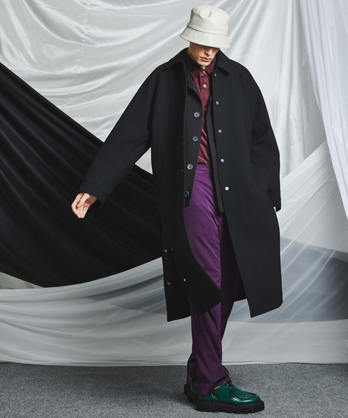 MAISON SPECIAL（メゾンスペシャル）の「《ユニセックスアイテム》シャンブレーベロアオーバーシャツコート 【MAISON SPECIAL/メゾンスペシャル】（シャツ/ブラウス・メンズ・ブラック/ピンク/オレンジ/ブルー/バーガンディー・0/1/2）」の21枚目の写真