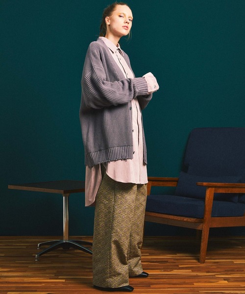 MAISON SPECIAL（メゾンスペシャル）の「《ユニセックスアイテム》シャンブレーベロアオーバーシャツコート 【MAISON SPECIAL/メゾンスペシャル】（シャツ/ブラウス・メンズ・ブラック/ピンク/オレンジ/ブルー/バーガンディー・0/1/2）」の18枚目の写真