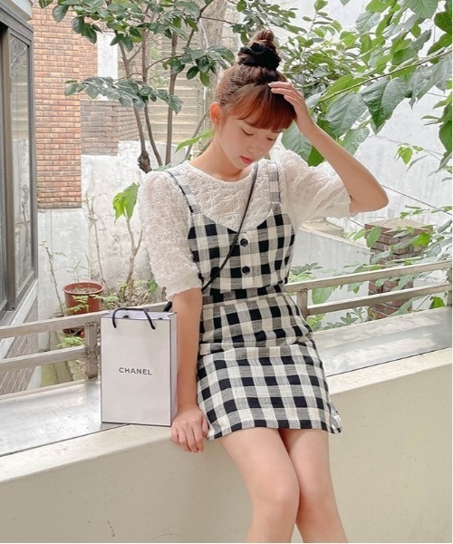 SONA（ソナ）の「SONYUNARA ブロックチェックビスチェ+スカート（スカート・レディース・ブラック・FREE）」の15枚目の写真