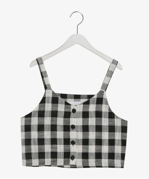 SONA（ソナ）の「SONYUNARA ブロックチェックビスチェ+スカート（スカート・レディース・ブラック・FREE）」の4枚目の写真