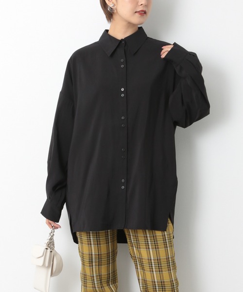 Heather(ヘザー)の「ピーチ起毛シャツ 237204(シャツ/ブラウス・レディース・ホワイト/アイボリー/ブラック・FREE)」の3枚目の写真