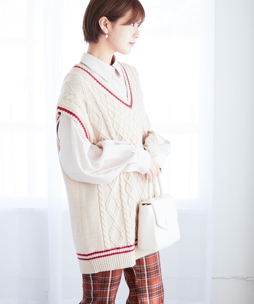 Heather(ヘザー)の「ピーチ起毛シャツ 237204(シャツ/ブラウス・レディース・ホワイト/アイボリー/ブラック・FREE)」の6枚目の写真