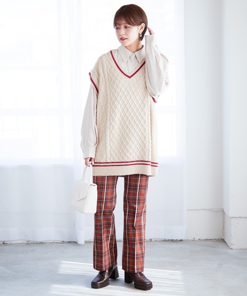 Heather(ヘザー)の「ピーチ起毛シャツ 237204(シャツ/ブラウス・レディース・ホワイト/アイボリー/ブラック・FREE)」の7枚目の写真