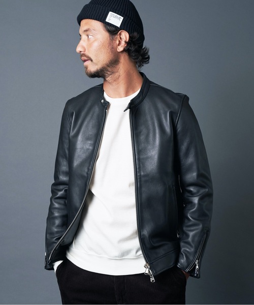 Magine(マージン)の「SHEEP LEATHER SINGLE RIDERS JKT シープレザー シングルライダース(ライダースジャケット・メンズ・ブラック・44/48/46)」の3枚目の写真
