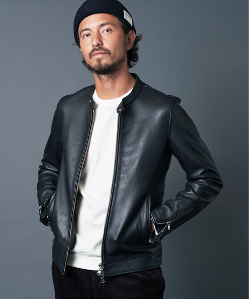 Magine(マージン)の「SHEEP LEATHER SINGLE RIDERS JKT シープレザー シングルライダース(ライダースジャケット・メンズ・ブラック・44/48/46)」の4枚目の写真