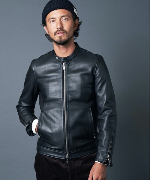 Magine(マージン)の「SHEEP LEATHER SINGLE RIDERS JKT シープレザー シングルライダース(ライダースジャケット・メンズ・ブラック・44/48/46)」の5枚目の写真