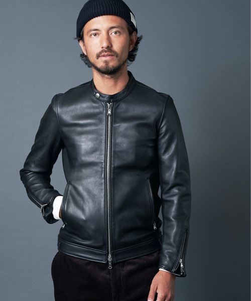 Magine(マージン)の「SHEEP LEATHER SINGLE RIDERS JKT シープレザー シングルライダース(ライダースジャケット・メンズ・ブラック・44/48/46)」の6枚目の写真