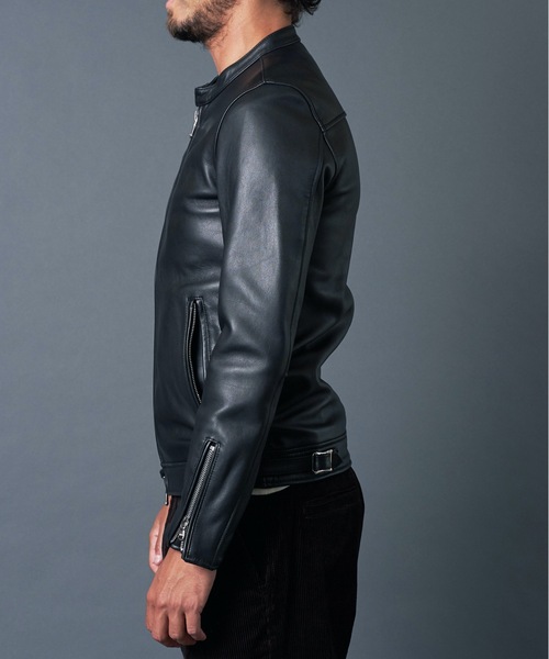 Magine(マージン)の「SHEEP LEATHER SINGLE RIDERS JKT シープレザー シングルライダース(ライダースジャケット・メンズ・ブラック・44/48/46)」の13枚目の写真