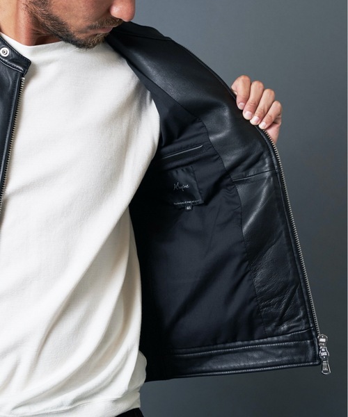 Magine(マージン)の「SHEEP LEATHER SINGLE RIDERS JKT シープレザー シングルライダース(ライダースジャケット・メンズ・ブラック・44/48/46)」の19枚目の写真