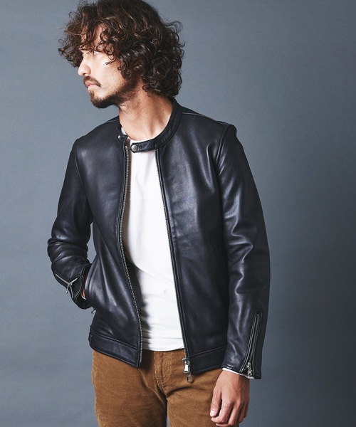 Magine(マージン)の「SHEEP LEATHER SINGLE RIDERS JKT シープレザー シングルライダース(ライダースジャケット・メンズ・ブラック・44/48/46)」の21枚目の写真
