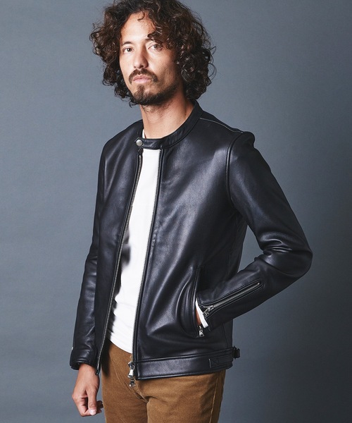 Magine(マージン)の「SHEEP LEATHER SINGLE RIDERS JKT シープレザー シングルライダース(ライダースジャケット・メンズ・ブラック・44/48/46)」の22枚目の写真