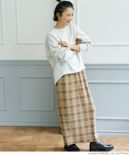 coca（coca）（コカ）の「＼＼新色登場／／チェック柄細プリーツスカート（スカート・レディース・ブラウン/イエロー/ブラック・ONE SIZE）」の7枚目の写真