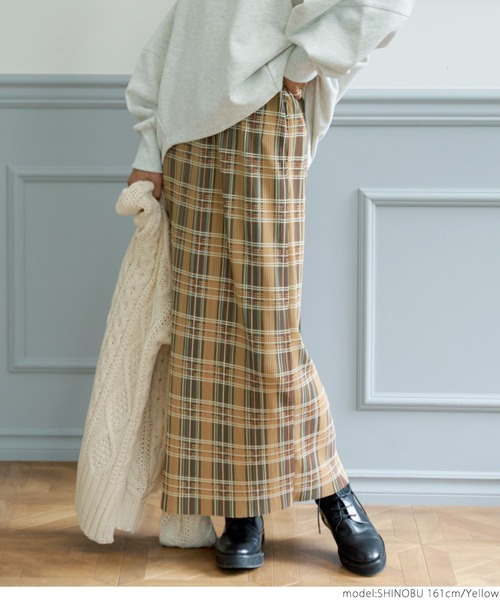 Khadi&Co. チェック柄プリーツスカート ケイット / 無地・チェック柄プリーツスカート | ITEM,Bottoms
