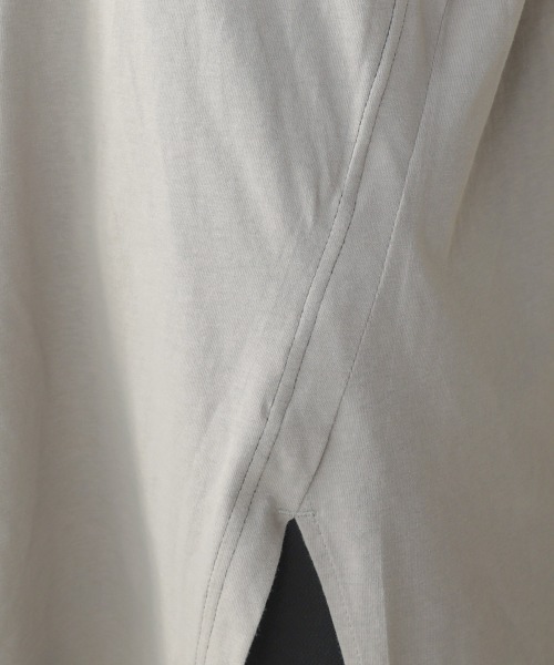 Bou Jeloud(ブージュルード)の「配色ステッチロングトップス(Tシャツ/カットソー・レディース・ブラック/グレー/カーキ・FREE)」の15枚目の写真