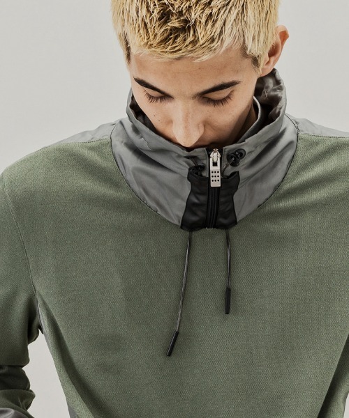 C DIEM（カルペディエム）の「mlt3588-SWITCHING HALF ZIP PULLOVER プルオーバー（ブルゾン・メンズ・カーキ/ブラック・M/L/S）」の14枚目の写真