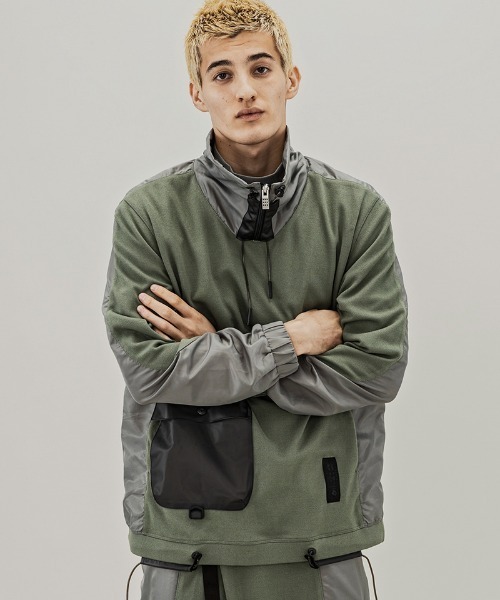 C DIEM（カルペディエム）の「mlt3588-SWITCHING HALF ZIP PULLOVER プルオーバー（ブルゾン・メンズ・カーキ/ブラック・M/L/S）」の17枚目の写真