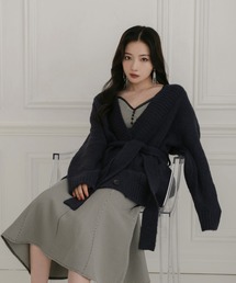 モヘヤタッチニットカーデ