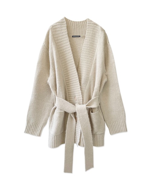 ANDGEEBEE（アンジービー）の「モヘヤタッチニットカーデ（カーディガン/ボレロ・レディース・ネイビー/アイボリー・MEDIUM）」の16枚目の写真