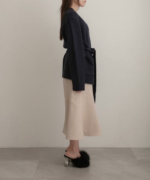 ANDGEEBEE（アンジービー）の「モヘヤタッチニットカーデ（カーディガン/ボレロ・レディース・ネイビー/アイボリー・MEDIUM）」の21枚目の写真