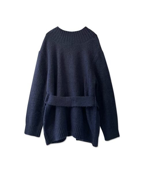 ANDGEEBEE（アンジービー）の「モヘヤタッチニットカーデ（カーディガン/ボレロ・レディース・ネイビー/アイボリー・MEDIUM）」の5枚目の写真