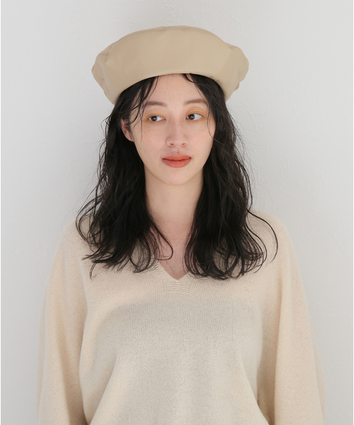 IENA（イエナ）の「【KIJIMA TAKAYUKI/キジマタカユキ】SYNTHETIC LEATHERベレー帽（ハンチング/ベレー帽・レディース・ベージュ・FREE）」の15枚目の写真