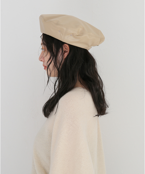 IENA（イエナ）の「【KIJIMA TAKAYUKI/キジマタカユキ】SYNTHETIC LEATHERベレー帽（ハンチング/ベレー帽・レディース・ベージュ・FREE）」の16枚目の写真