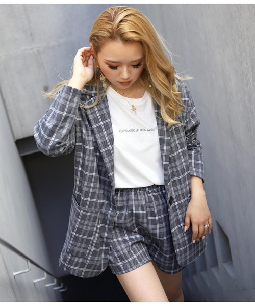 チェック柄 ジップアップジャケット セットアップ ANAP（アナップ）の「チェック柄セットアップ（セットアップ）」 - WEAR