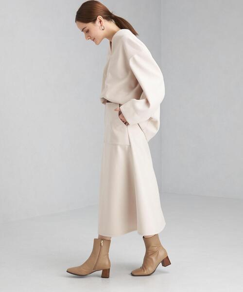 La porte de demain(ラポルトドゥドゥマン)の「<La porte de demain(ラポルト ドゥ ドゥマン)> Vネック プルオーバー ブラウス(シャツ/ブラウス・レディース・ブラウン/オフホワイト・FREE)」の6枚目の写真