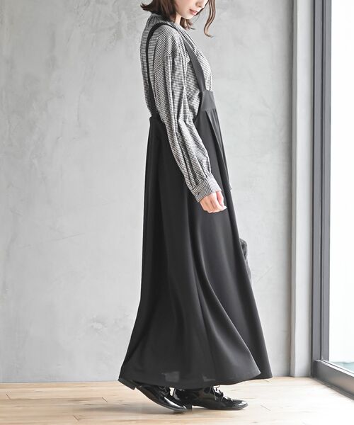 rps（アールピーエス）の「ネル起毛バンドカラーギャザーブラウス（シャツ/ブラウス・レディース・グレー/カーキ/ストライプ/アイボリー/ネイビー/ブラック/オフホワイト/ベージュ系その他/ブラック系その他2・M/フリー）」の14枚目の写真