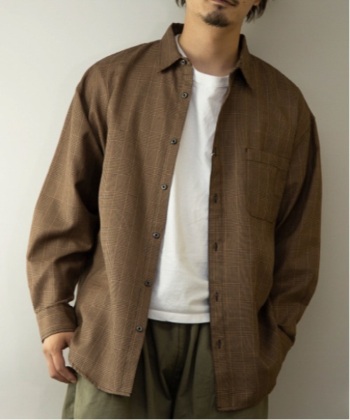 ARCHIVER（アーカイバ）の「【Sa】【it】先染めチェック ビッグシルエット長袖シャツ（シャツ/ブラウス・メンズ・ベージュ/ブラウン/グレー/その他・LL/M/L）」の3枚目の写真