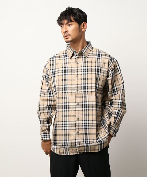 ARCHIVER（アーカイバ）の「【Sa】【it】先染めチェック ビッグシルエット長袖シャツ（シャツ/ブラウス・メンズ・ベージュ/ブラウン/グレー/その他・LL/M/L）」の22枚目の写真