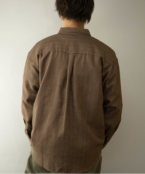 ARCHIVER（アーカイバ）の「【Sa】【it】先染めチェック ビッグシルエット長袖シャツ（シャツ/ブラウス・メンズ・ベージュ/ブラウン/グレー/その他・LL/M/L）」の8枚目の写真