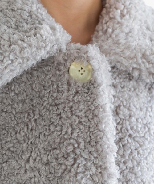 VIS（ビス）の「ゆるもこボアに癒され。ボアブルゾン（ブルゾン・レディース・グレー/ベージュ・FREE）」の16枚目の写真