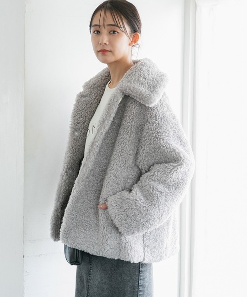 VIS（ビス）の「ゆるもこボアに癒され。ボアブルゾン（ブルゾン）」 - WEAR