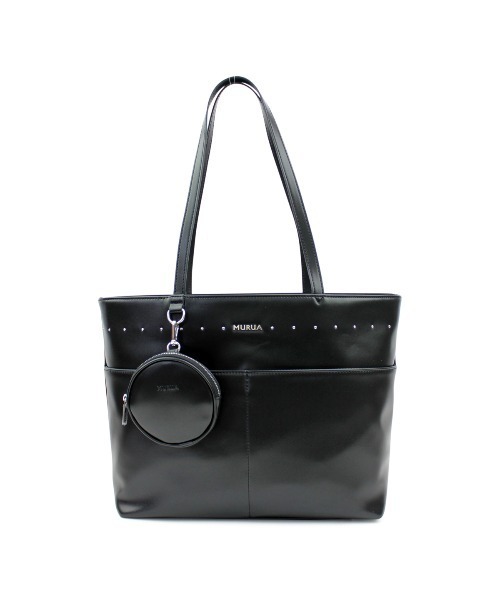 MURUA（ムルーア）の「MURUA (ムルーア) トートバッグ SMALLSTUDS MR-B976（トートバッグ・レディース・ブルー/ブラック/ベージュ・FREE）」の4枚目の写真