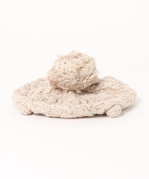 LOWRYS FARM(ローリーズファーム)の「ネップケーブルベレー 229204(ハンチング/ベレー帽・キッズ・オレンジ/グリーン/アイボリー・FREE)」の4枚目の写真