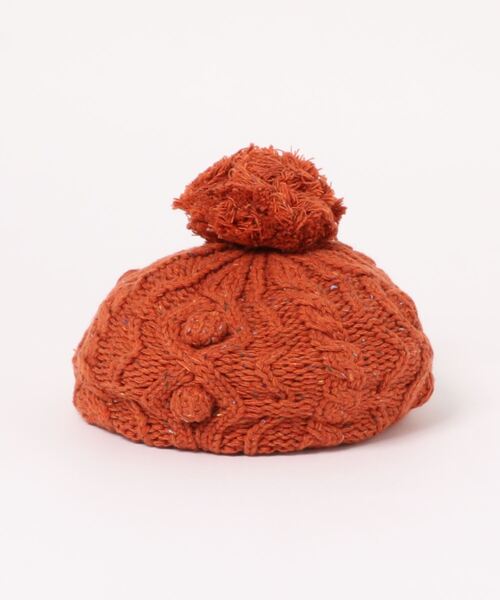 LOWRYS FARM(ローリーズファーム)の「ネップケーブルベレー 229204(ハンチング/ベレー帽・キッズ・オレンジ/グリーン/アイボリー・FREE)」の10枚目の写真