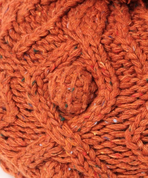 LOWRYS FARM(ローリーズファーム)の「ネップケーブルベレー 229204(ハンチング/ベレー帽・キッズ・オレンジ/グリーン/アイボリー・FREE)」の6枚目の写真