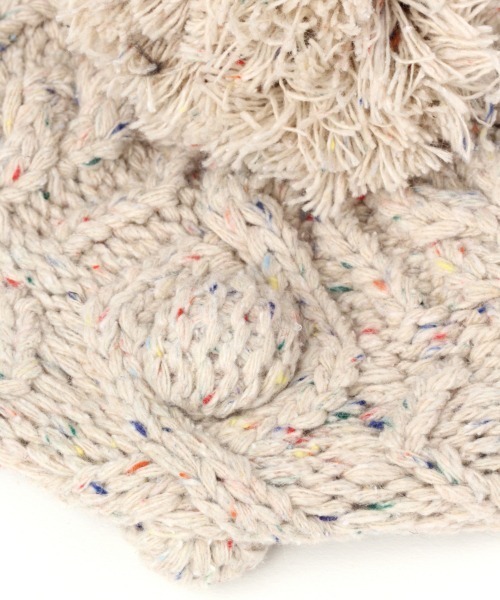 LOWRYS FARM(ローリーズファーム)の「ネップケーブルベレー 229204(ハンチング/ベレー帽・キッズ・オレンジ/グリーン/アイボリー・FREE)」の7枚目の写真