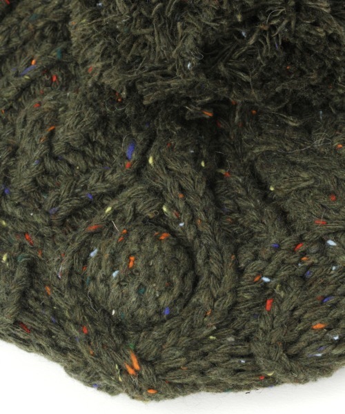 LOWRYS FARM(ローリーズファーム)の「ネップケーブルベレー 229204(ハンチング/ベレー帽・キッズ・オレンジ/グリーン/アイボリー・FREE)」の8枚目の写真