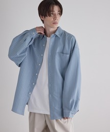 JUNRED | 【 ビッグシャツ 】ピーチブロードドロップショルダーオーバーシャツ(シャツ/ブラウス)
