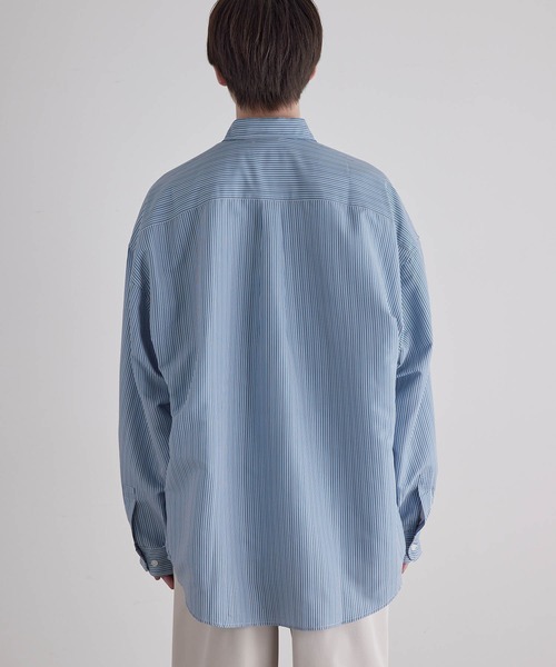 JUNRED（ジュンレッド）の「ピーチブロードドロップショルダーオーバーシャツ（シャツ/ブラウス・メンズ・ホワイト/ブルー系その他4・S/M/L）」の17枚目の写真