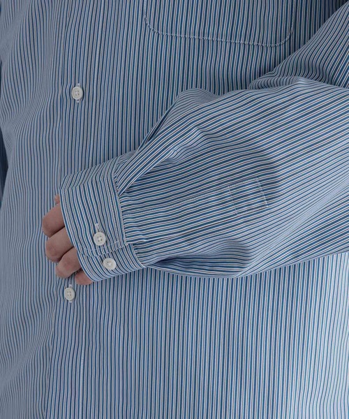 JUNRED（ジュンレッド）の「ピーチブロードドロップショルダーオーバーシャツ（シャツ/ブラウス・メンズ・ホワイト/ブルー系その他4・S/M/L）」の15枚目の写真