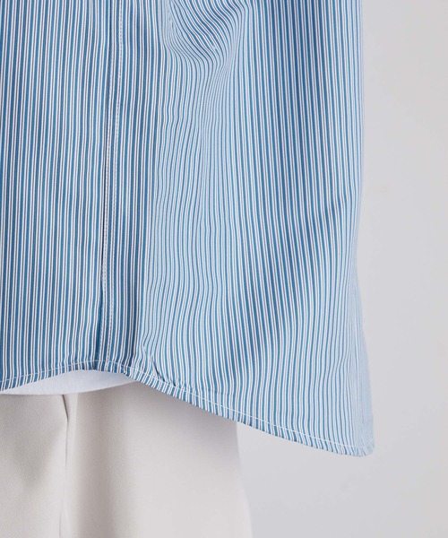 JUNRED（ジュンレッド）の「ピーチブロードドロップショルダーオーバーシャツ（シャツ/ブラウス・メンズ・ホワイト/ブルー系その他4・S/M/L）」の11枚目の写真