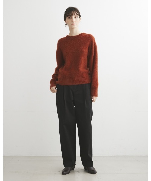 Traditional Weatherwear（トラディショナルウェザーウェア）の「FUR CASHMERE CREW NECK PULL OVER（ニット/セーター・レディース・グリーン/レッド系/ネイビー・X-SMALL）」の6枚目の写真